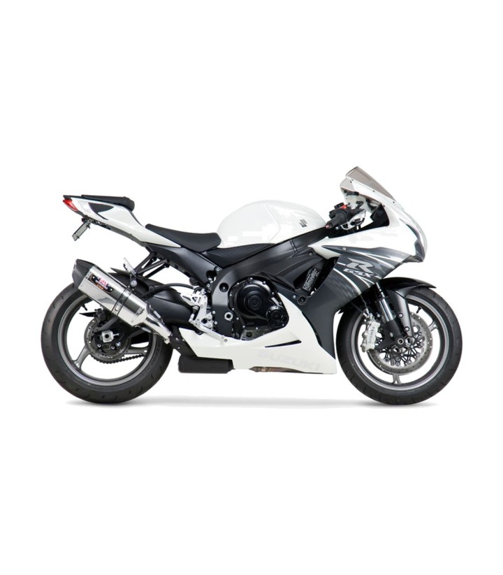 Yoshimura R-77 Trapezoidal Exhaust Stainless with Carbon End Cap for Suzuki GSX-R 600 (11-19), GSX-R 750 (11-19) 1160020520