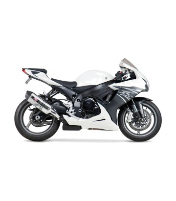 Escape Yoshimura R-77 Trapezoidal Acero con punta de carbono para Suzuki GSX-R 600 (11-19), GSX-R 750 (11-19) 1160020520