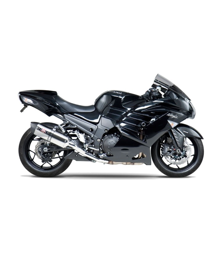 Escape Yoshimura R-77 Trapezoidal Acero con punta de carbono para Kawasaki ZX 14 R (12-23) 1414020520