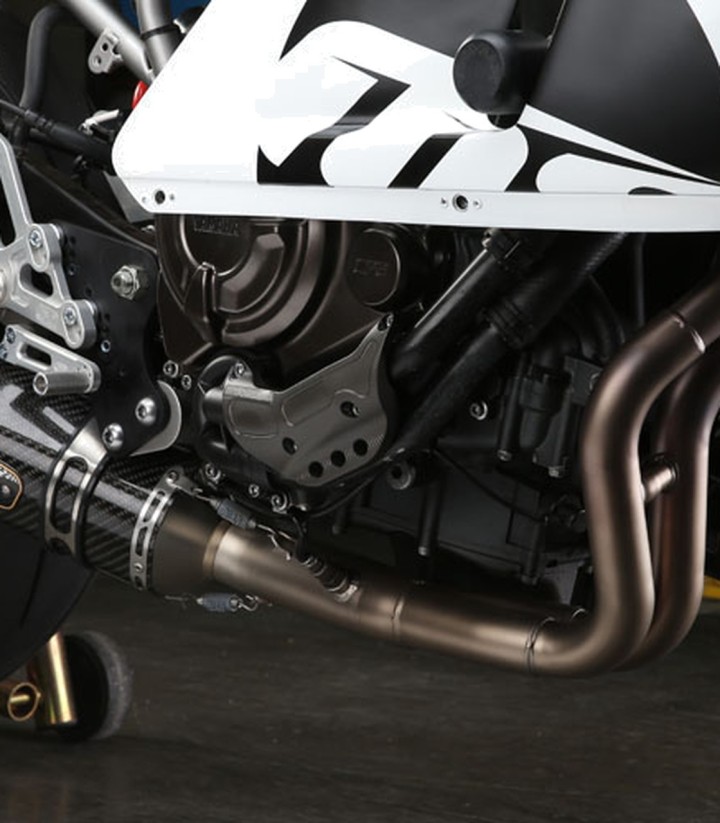 Yoshimura R-77 Works Finish Full System Stainless with Carbon End Cap for several Yamaha models 13700aj220