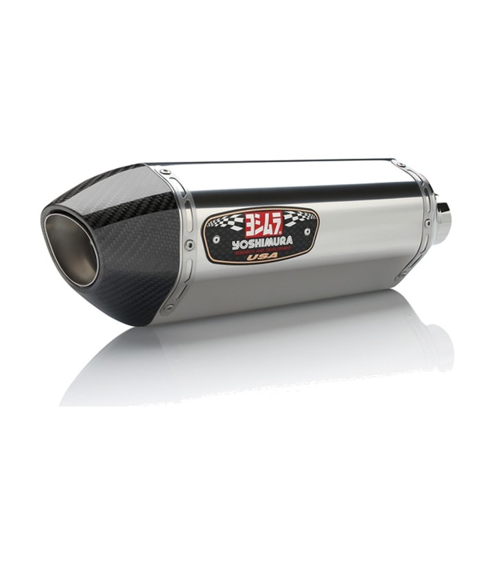 Yoshimura R-77 Works Finish Full System Stainless with Carbon End Cap for several Yamaha models 13700aj520