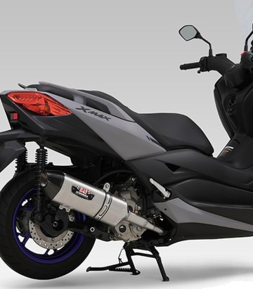 Yoshimura R-77J JMCA Full System Satin Stainless with Carbon End Cap for Yamaha X MAX 125 (21-22) 110a-319-5130
