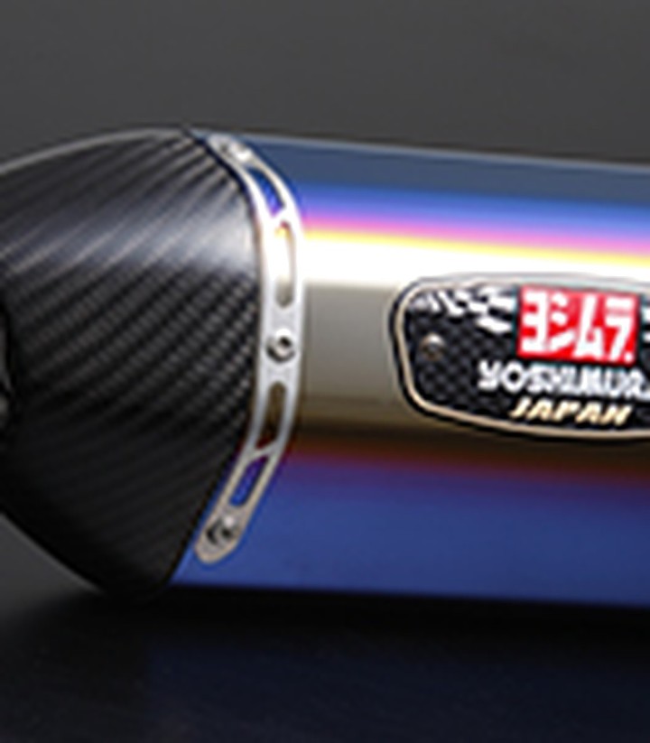 Escape completo Yoshimura R-77S JMCA Titanio azul con punta de carbono para Yamaha XC 125 R Majesty S (14-20) 110-364-5181b