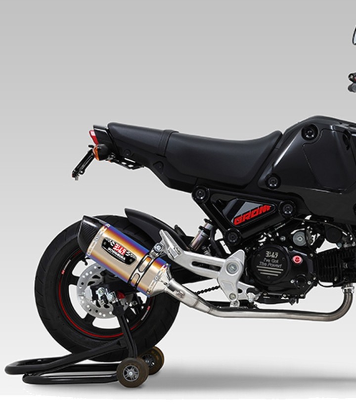 Yoshimura R-77S JMCA Full System Blue Titanium with Carbon End Cap for Honda MSX 125 Grom (21-24) 110a-40k-5180b