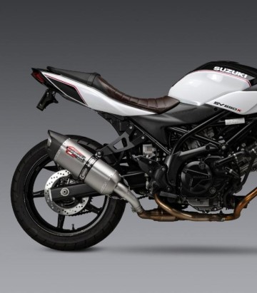 Yoshimura AT2 Exhaust Stainless with Carbon End Cap for Suzuki SV 650 (17-26) 11670bm522