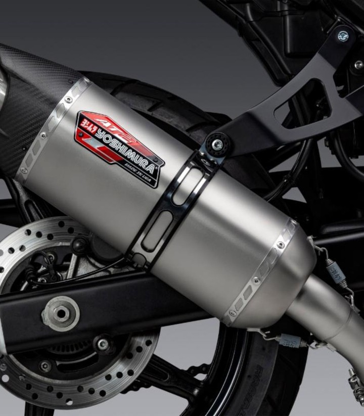 Yoshimura AT2 Exhaust Stainless with Carbon End Cap for Suzuki SV 650 (17-26) 11670bm522