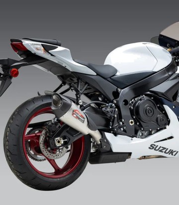 Yoshimura AT2 Exhaust Stainless with Carbon End Cap for Suzuki GSX-R 600 (11-19), GSX-R 750 (11-19) 11750bp521