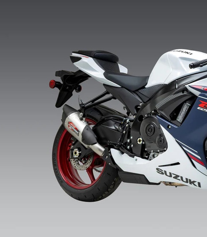 Yoshimura AT2 Exhaust Stainless with Carbon End Cap for Suzuki GSX-R 600 (11-19), GSX-R 750 (11-19) 11750bp521