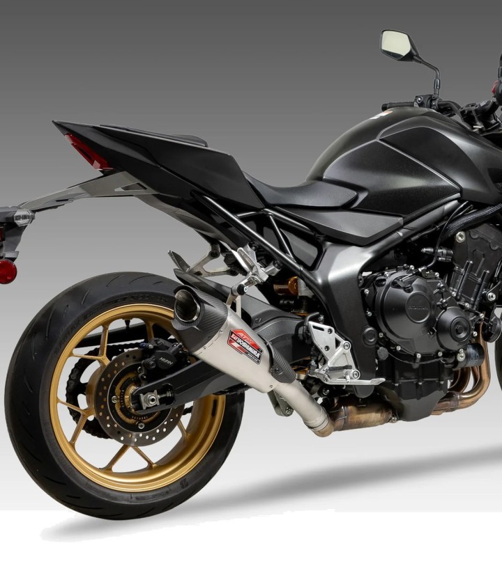 Yoshimura AT2 Exhaust Stainless with Carbon End Cap for Honda CB 1000 F Hornet (25-26) 12150bp520