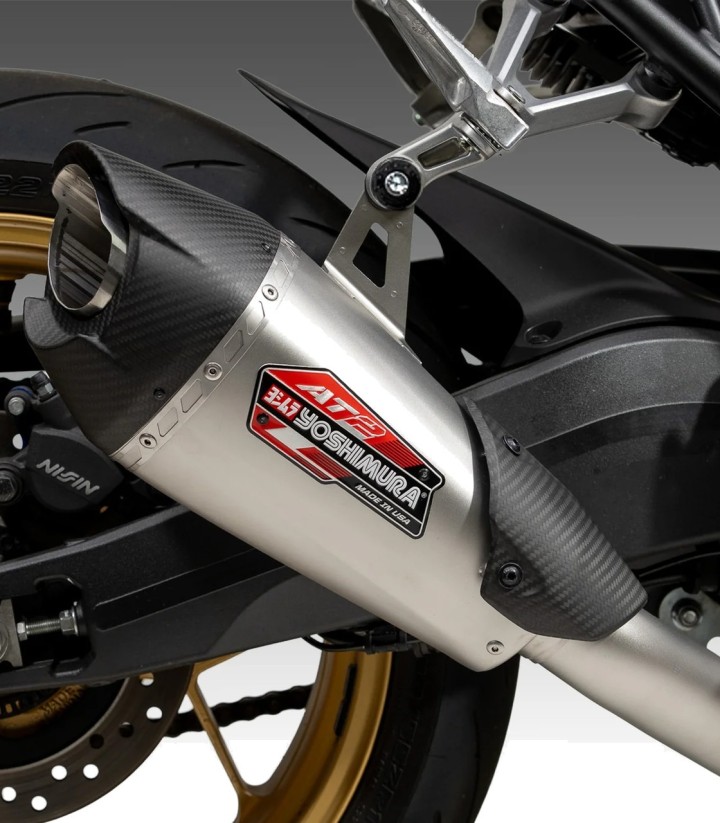 Yoshimura AT2 Exhaust Stainless with Carbon End Cap for Honda CB 1000 F Hornet (25-26) 12150bp520