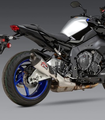 Yoshimura AT2 Exhaust Stainless with Carbon End Cap for Yamaha MT 10 (22-24) 13101bp520