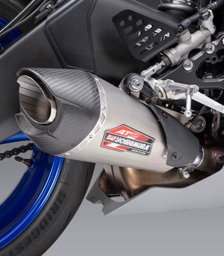 Yoshimura AT2 Exhaust Stainless with Carbon End Cap for Yamaha YZF R6 (06-20) 13630bp521