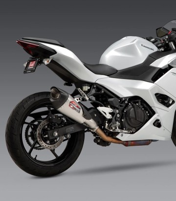 Yoshimura AT2 Exhaust Stainless with Carbon End Cap for Kawasaki Ninja 500 (24-26) 14730bp520