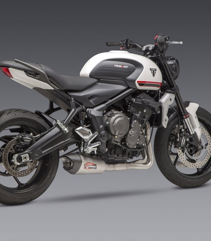 Yoshimura AT2 Full System Stainless with Carbon End Cap for Triumph Trident 660 (24) 19660ap520