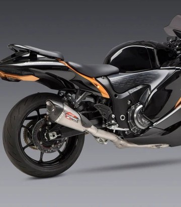 Yoshimura AT2 SS Full System Stainless with Carbon End Cap for Suzuki GSX 1300 R Hayabusa (21-24) 11211ap520