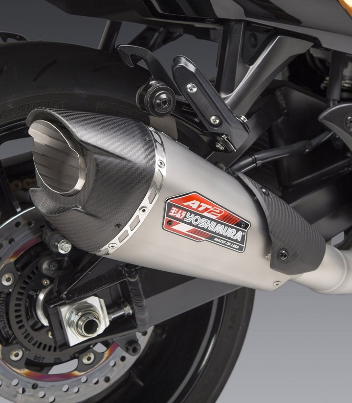 Yoshimura AT2 SS Full System Stainless with Carbon End Cap for Suzuki GSX 1300 R Hayabusa (21-24) 11211ap520