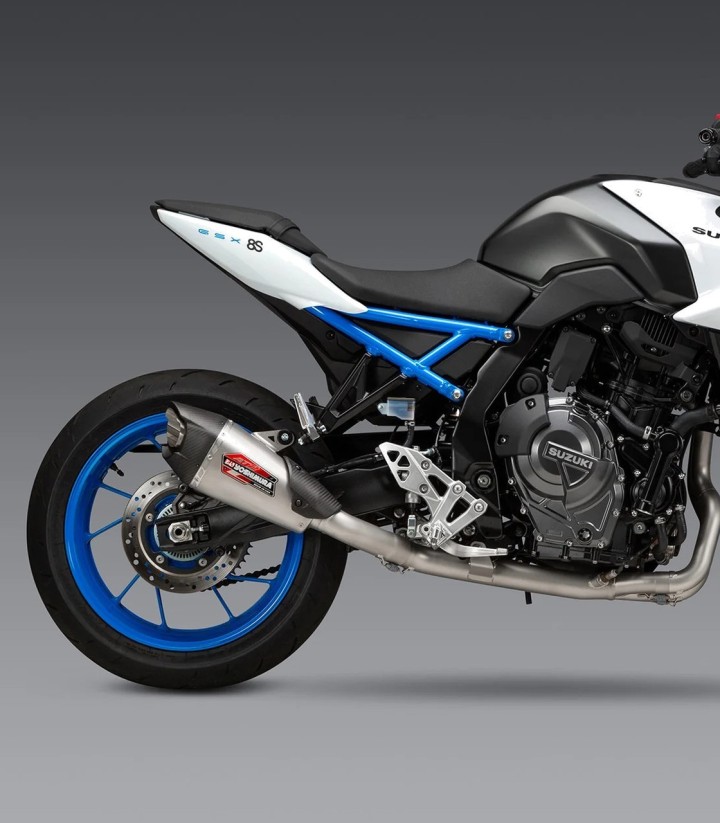 Yoshimura AT2 SS Full System Stainless with Carbon End Cap for Suzuki GSX-8R (23-24), GSX-8S (23-24) 11720ap520