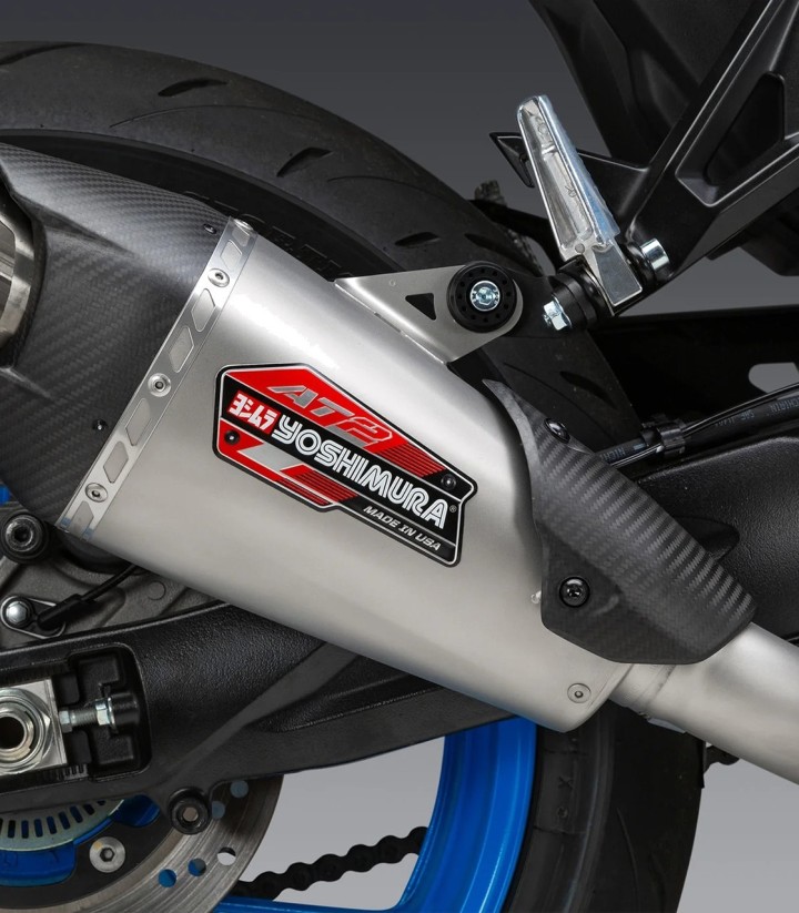 Yoshimura AT2 SS Full System Stainless with Carbon End Cap for Suzuki GSX-8R (23-24), GSX-8S (23-24) 11720ap520