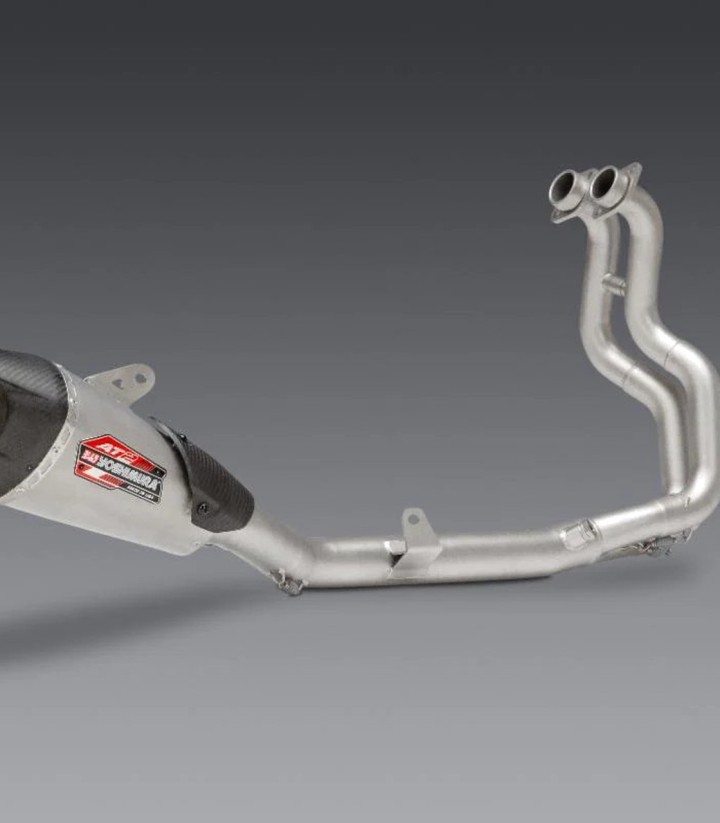 Yoshimura AT2 SS Full System Stainless with Carbon End Cap for Suzuki GSX-8R (23-24), GSX-8S (23-24) 11720ap520