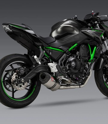 Yoshimura AT2 SS Full System Stainless with Carbon End Cap for Kawasaki Ninja 650 (17-24), Z 650 (17-24) 14651am521