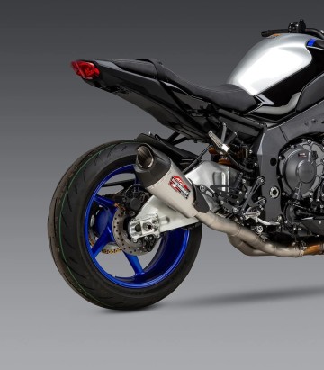 Yoshimura AT2 con colector Exhaust Stainless with Carbon End Cap for Yamaha MT 10 (22-24) 13101cp520