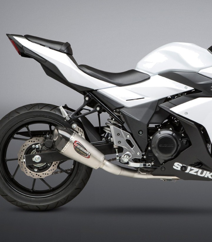 Escape completo Yoshimura Alpha Acero con punta de carbono para Suzuki GSX-R 250 (18-20) 11260ap520