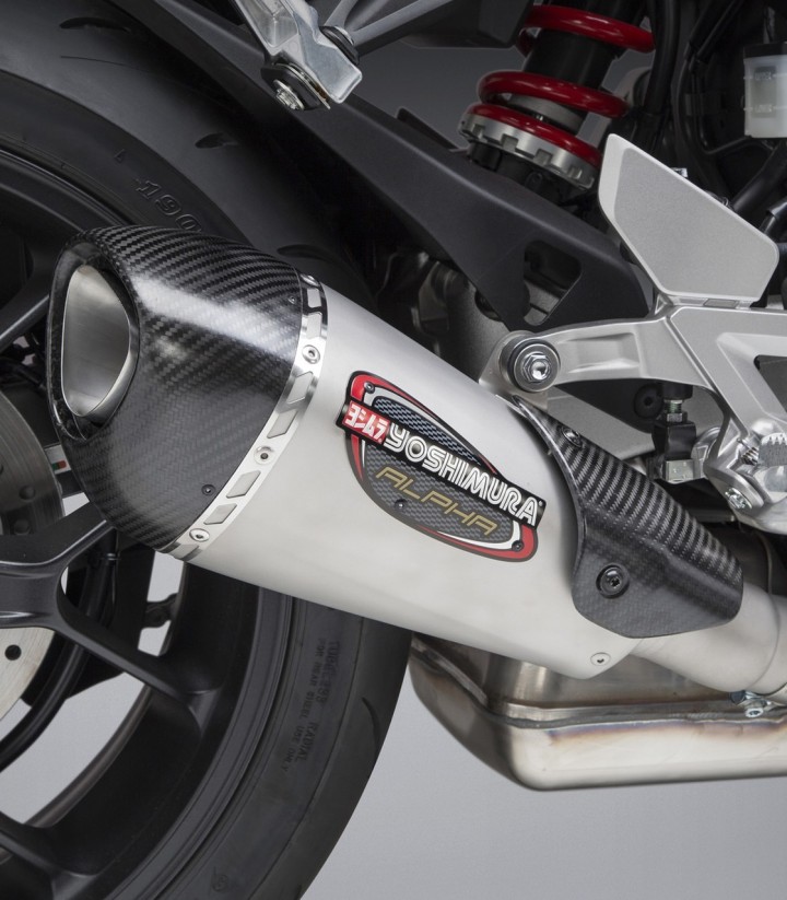 Échappement Yoshimura Alpha T Acier avec embout en carbone pour Honda CB 1000 R (18-19) 12101bp520
