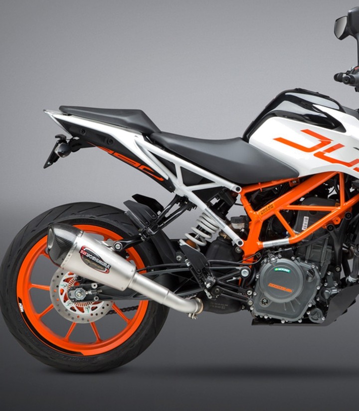 Échappement Yoshimura Alpha T Acier avec embout en carbone pour KTM Duke 390 (17-19) 16381bp520