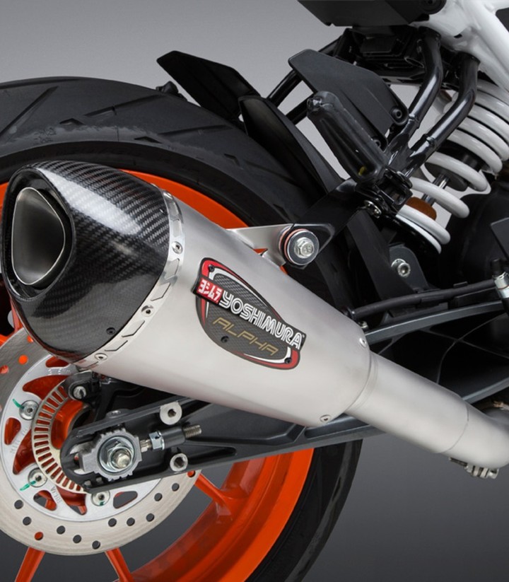 Escape Yoshimura Alpha T Aço com ponteira de carbono para KTM Duke 390 (17-19) 16381bp520
