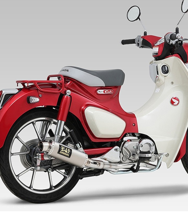 Komplettauspuffanlage Yoshimura GP-Magnum Satinierter Stahl für Honda C 125 Super Cub (18-24) 110a-44g-5u31