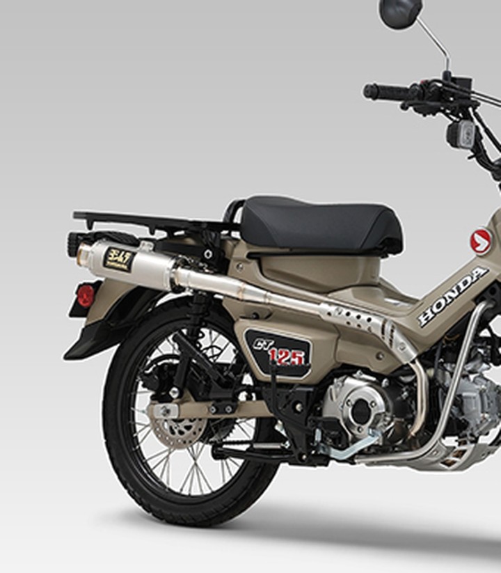 Komplettauspuffanlage Yoshimura GP-Magnum Satinierter Stahl für Honda C 125 Super Cub (20-25) 110a-45g-5u30
