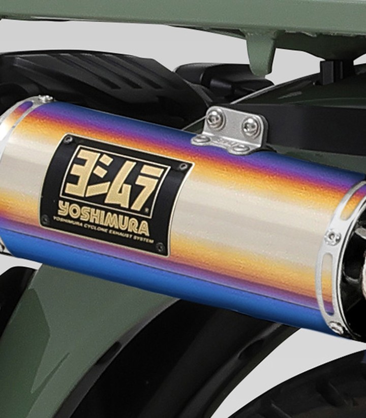 Scarico completo Yoshimura GP-Magnum Titanio blu per Honda C 125 Super Cub (20-25) 110a-45g-5u80b