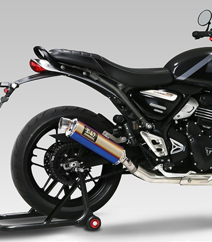 Yoshimura GP-Magnum Exhaust Blue Titanium for Triumph Scrambler 400 X (24-25), Speed 400 (24-25) 110a-674-5u80b