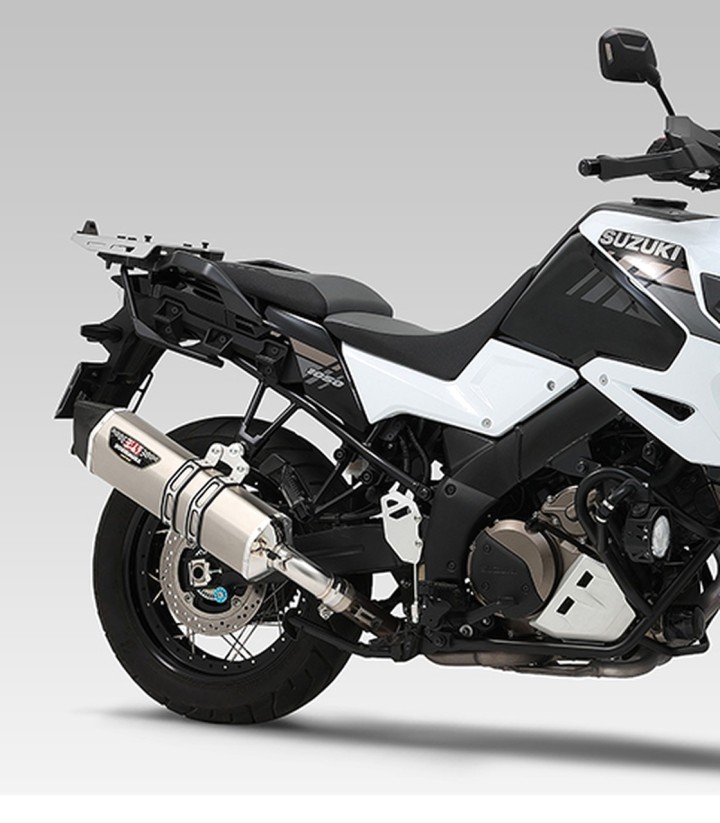 Escape homologado Yoshimura Hepta Force Acero satinado con punta de carbono para varios modelos de Suzuki 1f0-195-l03g1
