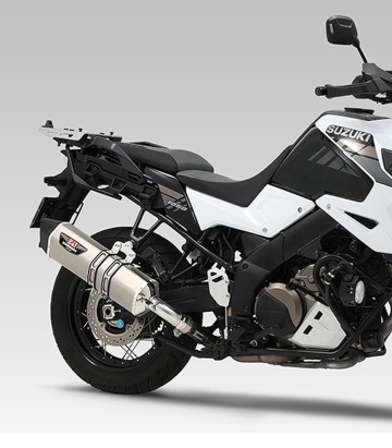 Homologierter Yoshimura Hepta Force Auspuff aus satiniertem Stahl mit Endkappe aus Carbon für verschiedene Suzuki-Modelle 1f0-19