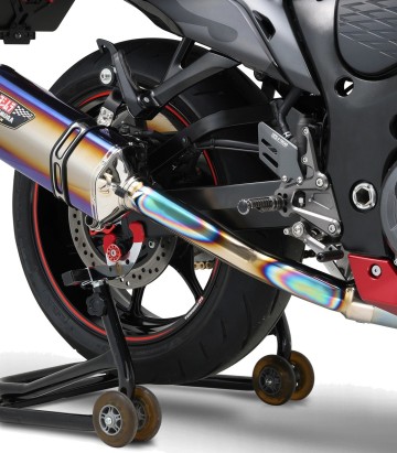 Yoshimura Hepta Force Fire Spec Komplettauspuff aus blauem Titan mit Endkappe aus Stahl für Suzuki Hayabusa (21-25) 110-592fa06c