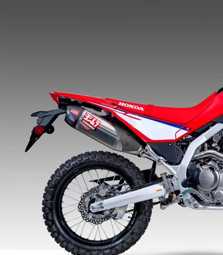 Escape completo Yoshimura RS-12 SS Acero con punta de carbono para Honda CRF 300 L/RLA Rally (21-24) 123410s520