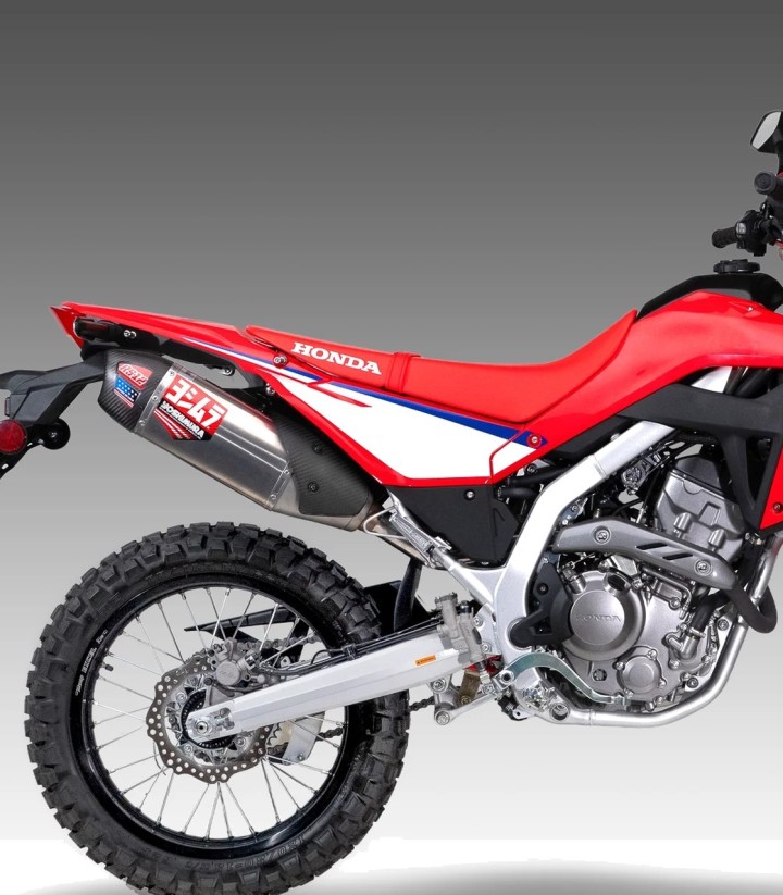 Yoshimura RS-12 SS Exhaust Stainless with Carbon End Cap for Honda CRF 300 L/RLA Rally (21-24) 123412s520