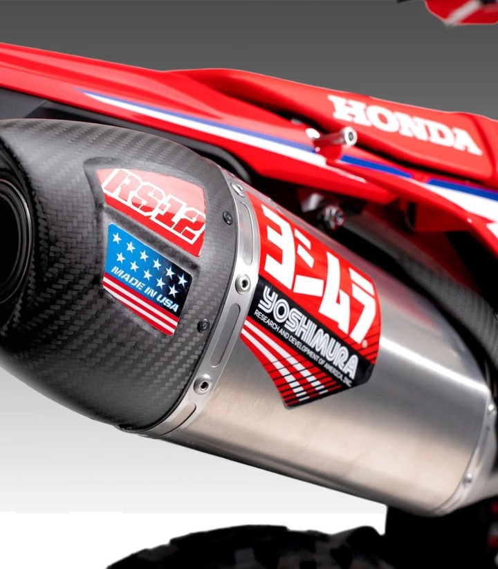 Escape Yoshimura RS-12 SS Aço com ponta de carbono para Honda CRF 300 L/RLA Rally (21-24) 123412s520