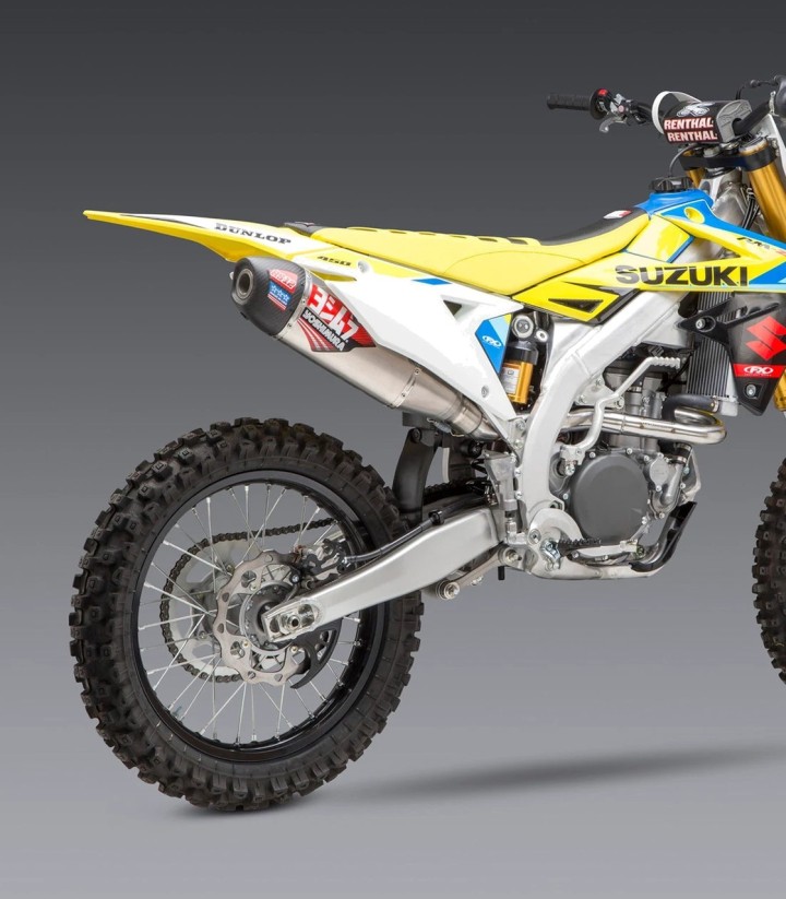 Scarico completo Yoshimura RS-2 Alluminio con fondello in carbonio per Suzuki RMZ 450 (18-25) 219220s320