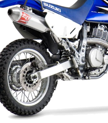 Uitlaat Yoshimura RS-2 Oval Aluminium met stalen eindkap voor Suzuki DR 650 SE (96-22) 116502c350