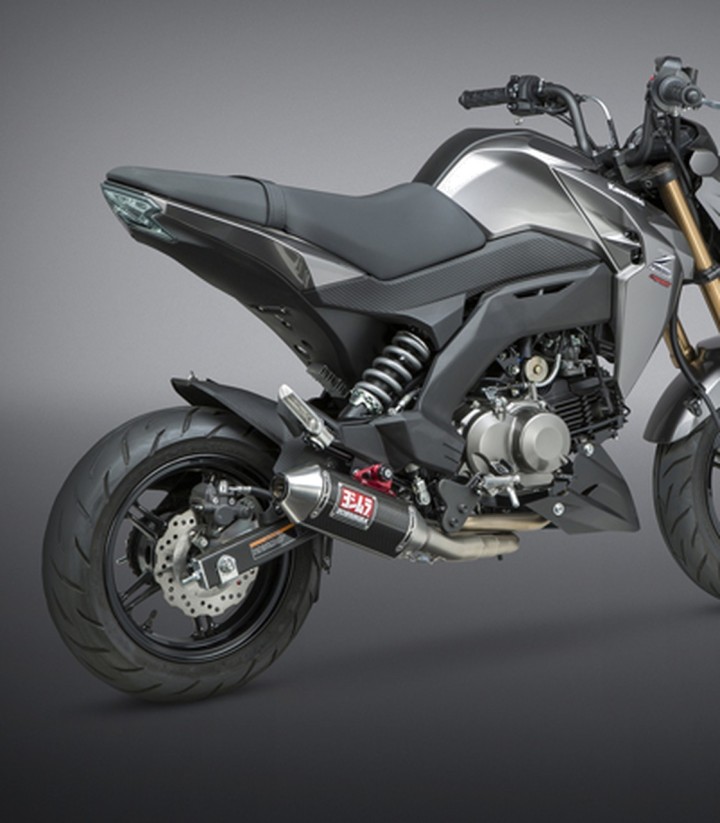 Ligne d'échappement complète Yoshimura RS-2 Works Finish Carbone avec embout acier pour Kawasaki Z 125 Pro (17-24) 14120ab251