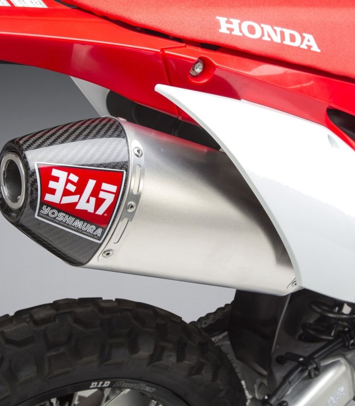 Scarico completo Yoshimura RS-4 Alluminio con fondello in carbonio per Honda CRF 450 L/X (19-24) 124500d320