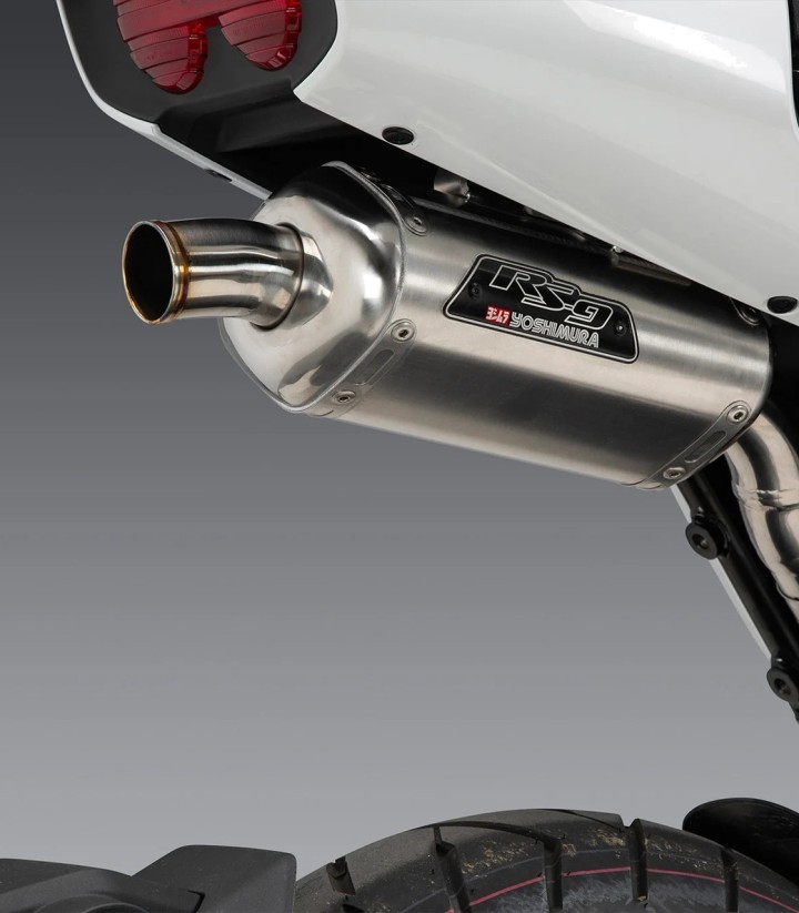 Yoshimura RS-9T Exhaust Aluminium with Stainless End Cap for CFMOTO Papio (24) 19126bh500