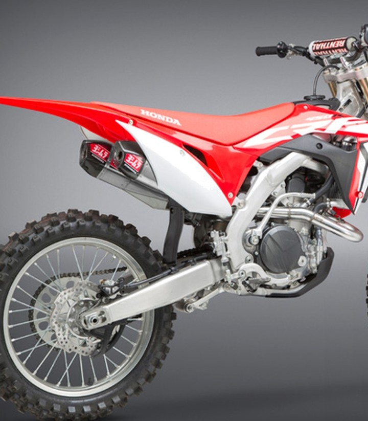 Komplettauspuffanlage Yoshimura RS-9T Stahl mit Carbon-Endkappe für Honda CRF 450 R (17-20) 225840r520