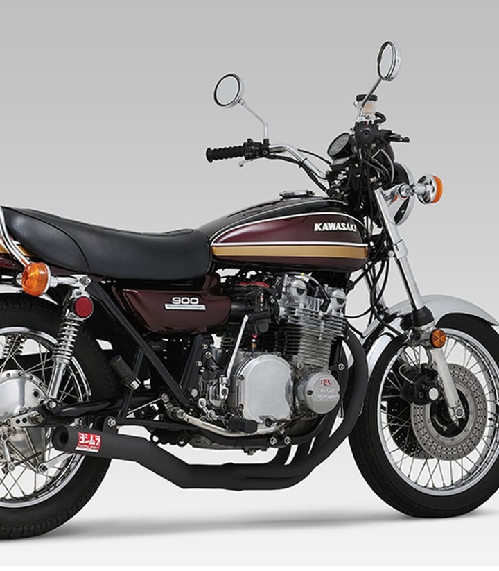 Escape completo Yoshimura Cyclone Preto para Kawasaki Z1 900 (73-74) 110-291-4640