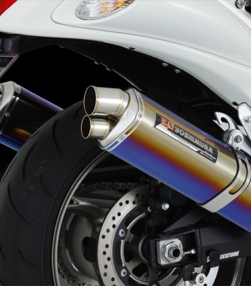 Yoshimura TRI-Oval Exhaust Blue Titanium for Suzuki GSX 1300 R Hayabusa (08-20) 110-509-5h80b