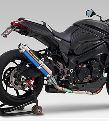 Escape completo Yoshimura JMCA Fire Spec Titânio azul para Suzuki GSXS 1000 Katana (19-21) 110-199f8280b