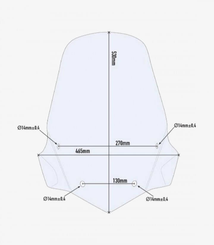 Windschild Klar Givi 6401DT für Triumph Tiger 800 / XC / XR (11-17)