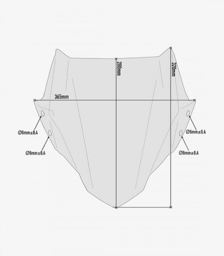Honda CB 500 F, Kawasaki Z 900 Givi Smoked Windshield 1176A